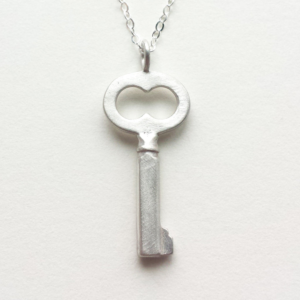 Vintage Silver Key Necklace