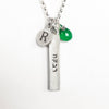 personalized hebrew bar and botanical combination necklace {starts at $104}