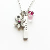 personalized hebrew bar and botanical combination necklace {starts at $104}